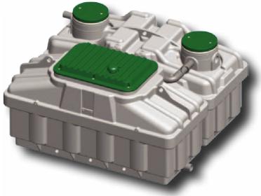 Stromlose vollbiologische Kompakt Kleinkläranlage ECOFLO